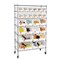 Rolling Bin Storage Rack with Organizer Bins Steel Wire Shelf on Wheels